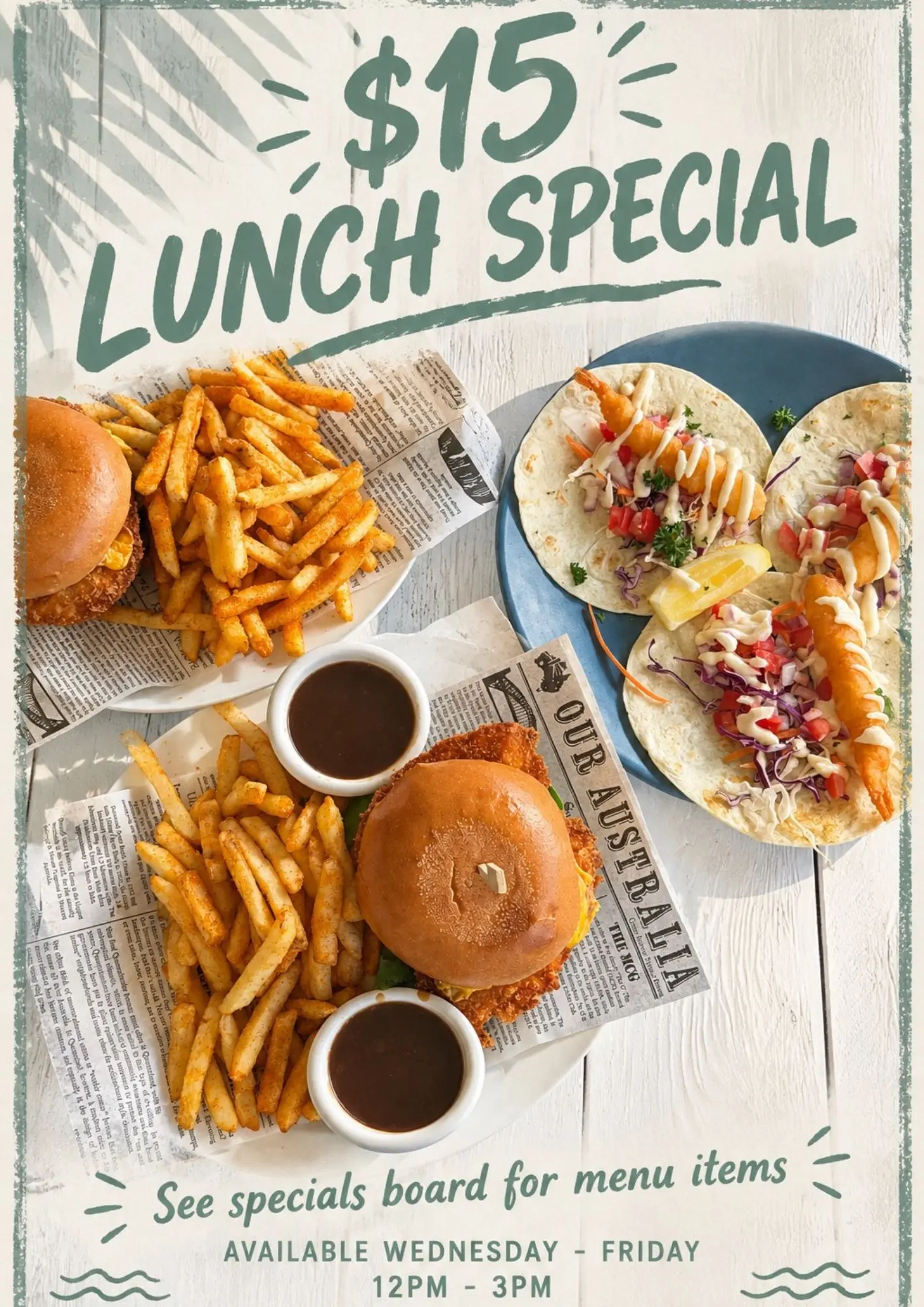 $15 lunch specials