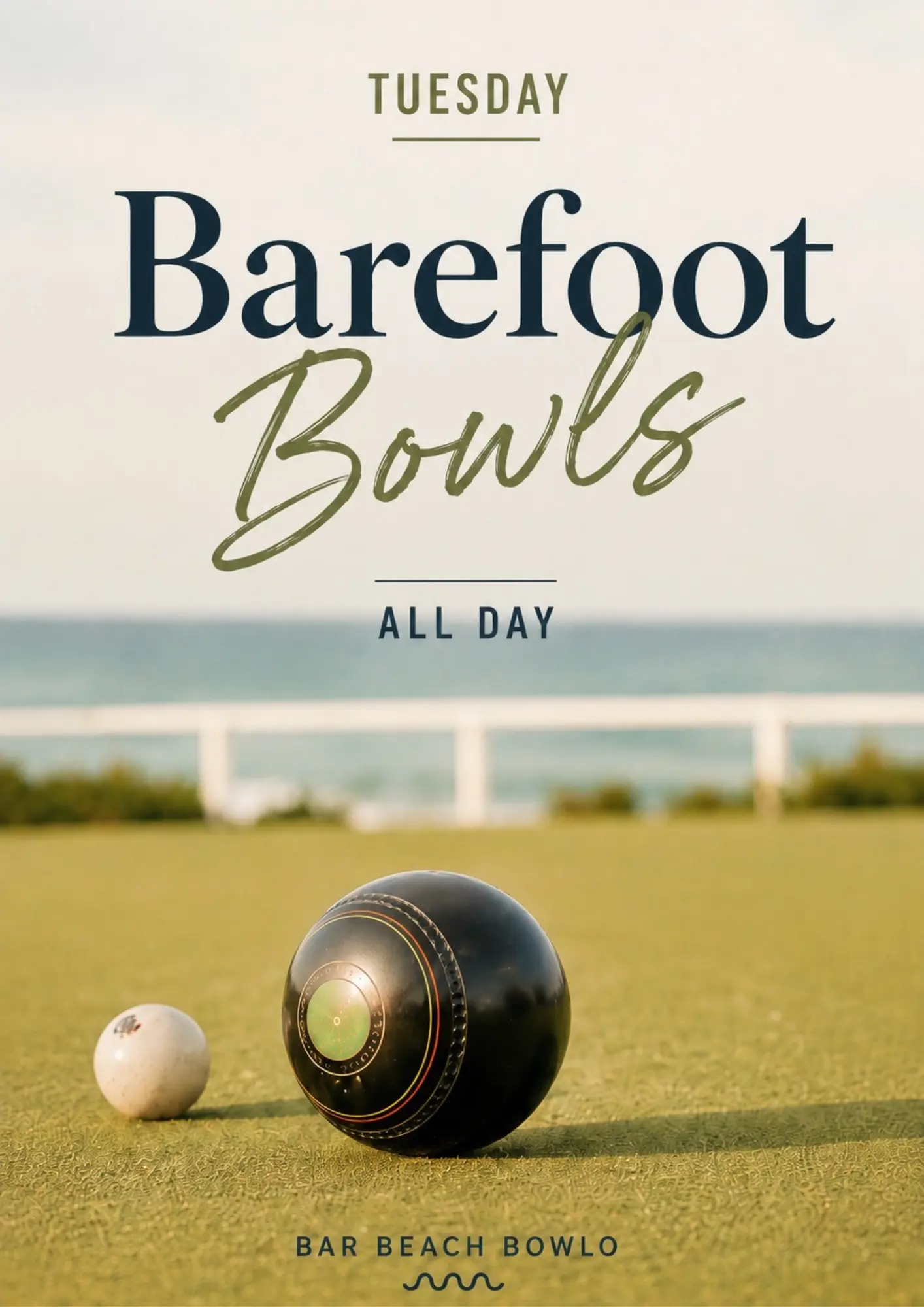 Barefoot Bowls Poster