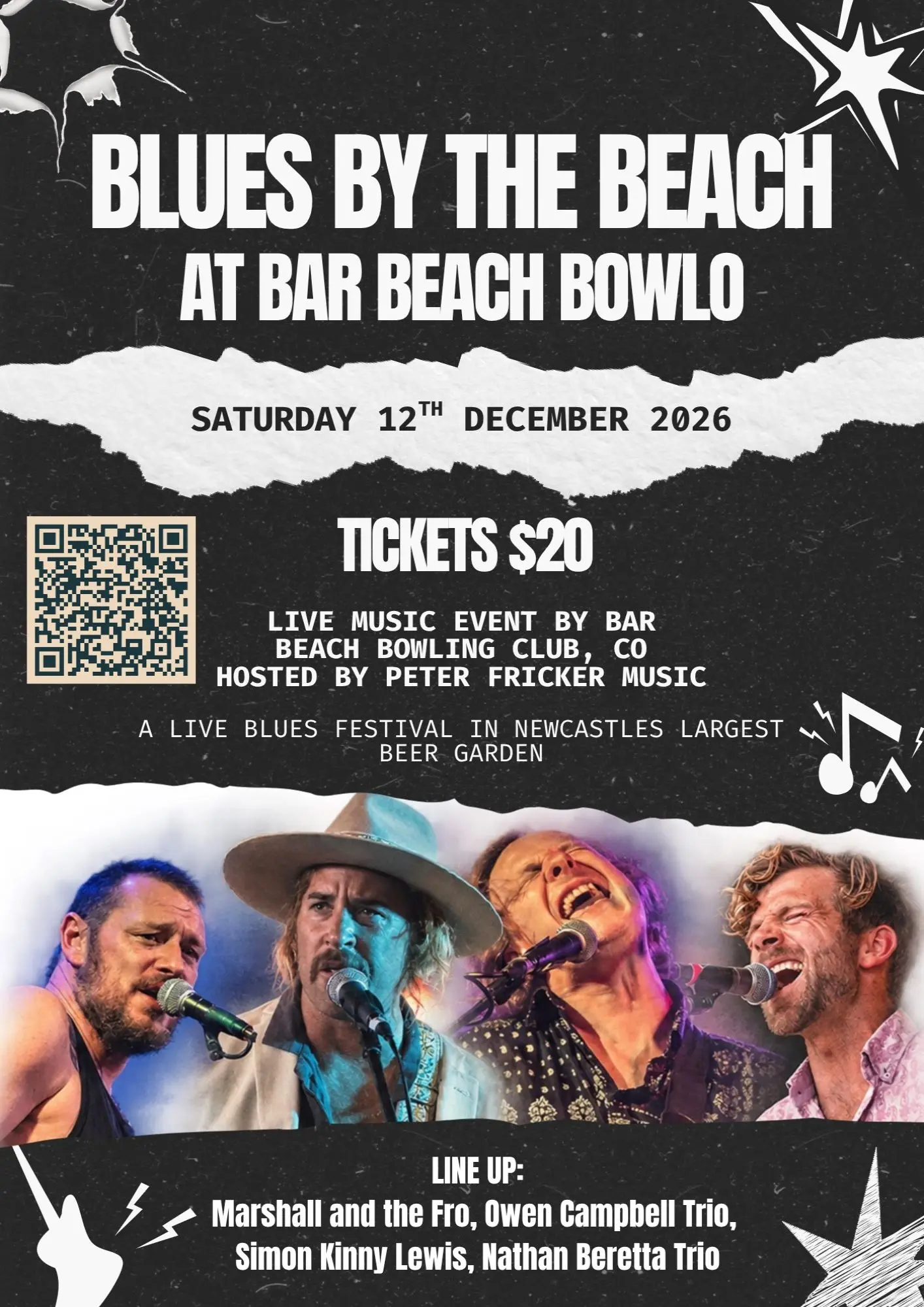 Blues By The Beach Poster