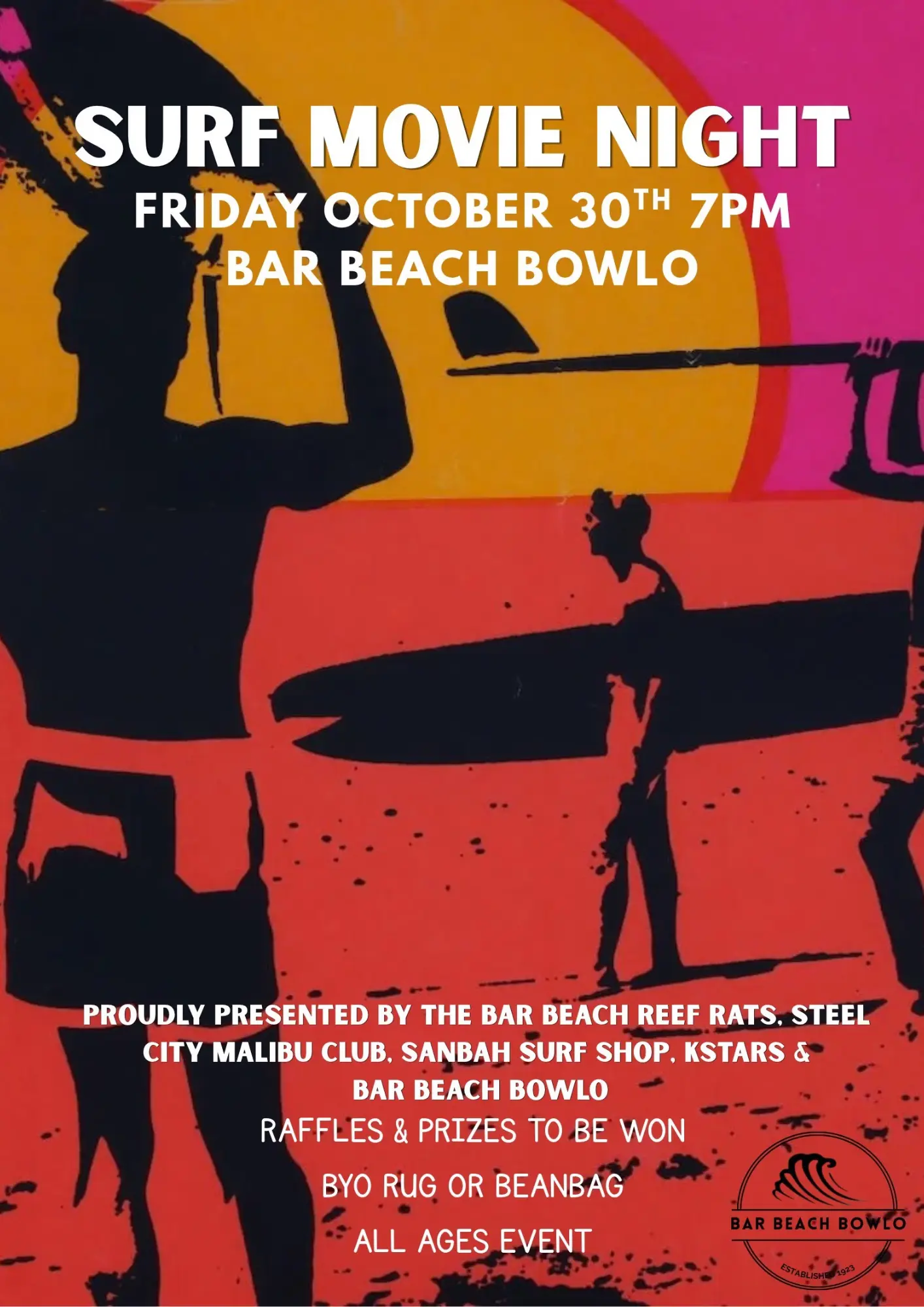 Surf Movie Night Poster